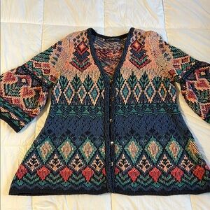 Peruvian Connection cotton cardigan